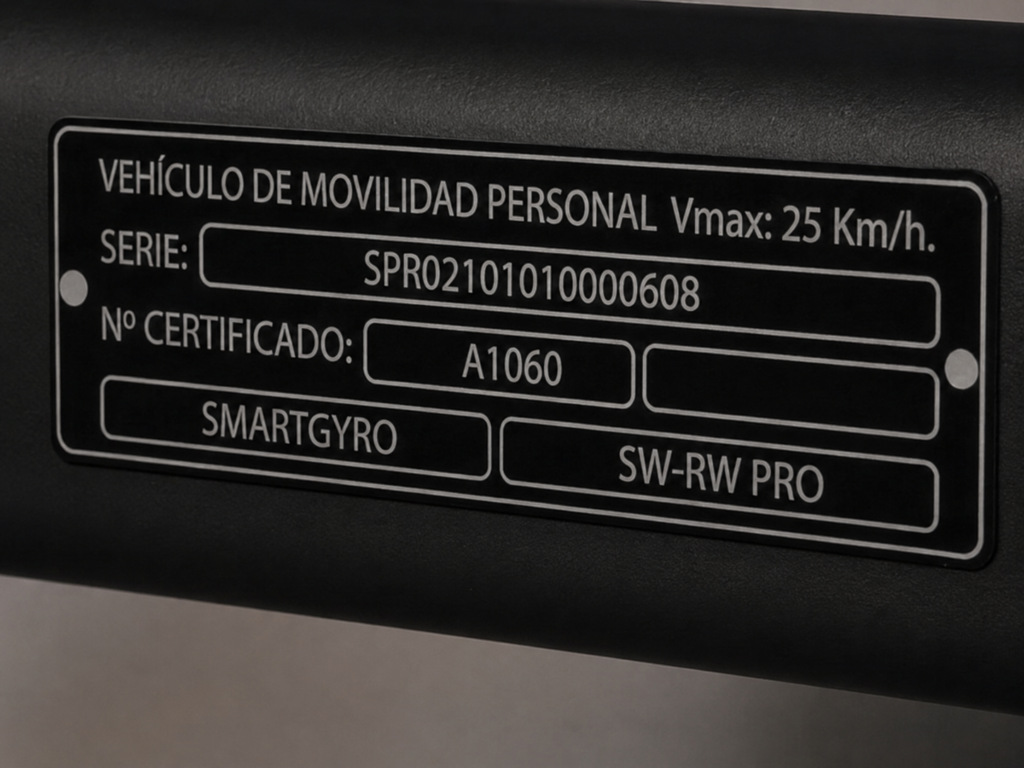 Placa certificación DGT